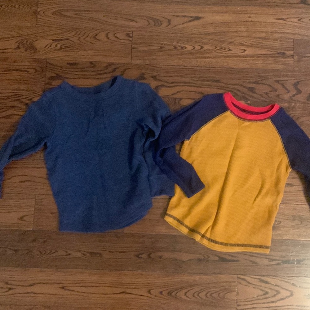 2T waffle knit long sleeve shirts old navy